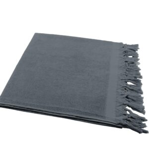 Hamamtuch Frottee anthrazit mit Fransen ca. 90x180 cm 7722.jpg