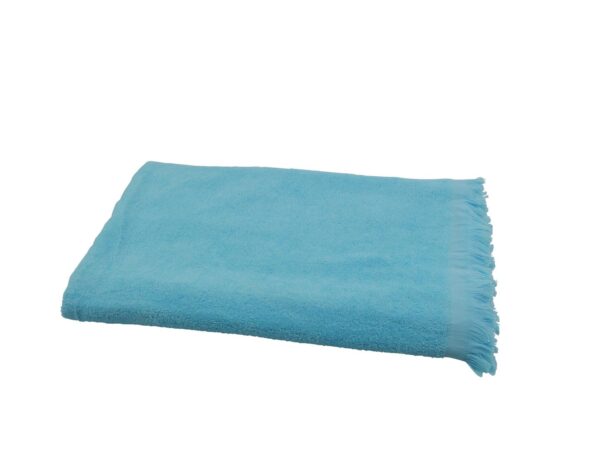 Hamamtuch Frottee türkis mit geraden Fransen 90x180 cm 7713.jpg