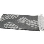 Hamamtuch Baumwolle schwarz 100x175 cm Pineapple 501363.jpg
