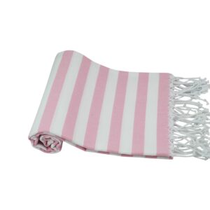Hamamtuch rosa weiß Strandtuch 100x180 cm Lara 501574 (6).jpg