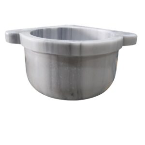 Marmor Wasserbecken (Kurna) Classic weiß eckig 90 Grad Winkel mit Ablauf 28031.jpg