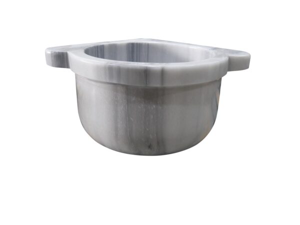 Marmor Wasserbecken (Kurna) Classic weiß eckig 90 Grad Winkel mit Ablauf 28031.jpg