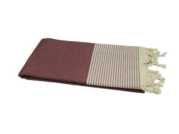 Hamamtuch Dalaman 100x175 cm bordeaux naturbeige 501431 (2).jpg