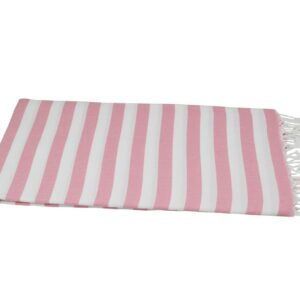 Hamamtuch rosa weiß Strandtuch 100x180 cm Lara 501574.jpg