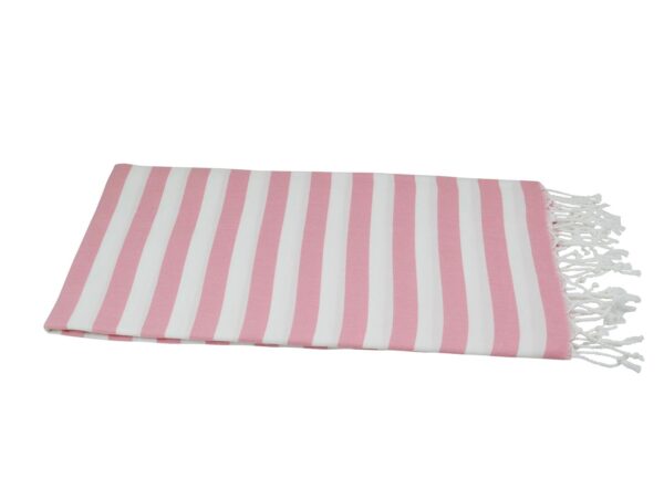 Hamamtuch rosa weiß Strandtuch 100x180 cm Lara 501574.jpg