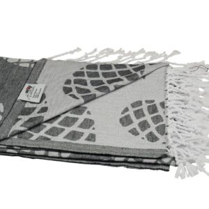 Hamamtuch Baumwolle schwarz 100x175 cm Pineapple 501363 (4).jpg