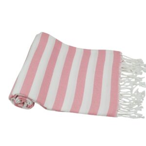 Hamamtuch rosa weiß Strandtuch 100x180 cm Lara 501574 (3).jpg