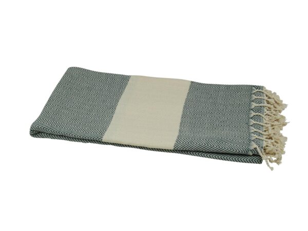 Hamamtuch tannengrün naturbeige Zickzack 100754 (2).jpg