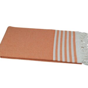 Hamamtuch 100x175 cm orange weiß Tala 501408.jpg
