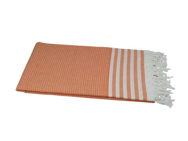 Hamamtuch 100x175 cm orange weiß Tala 501408.jpg