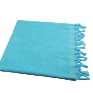 Hamamtuch Frottee türkis mit Fransen ca. 90x180 cm 7721.JPG